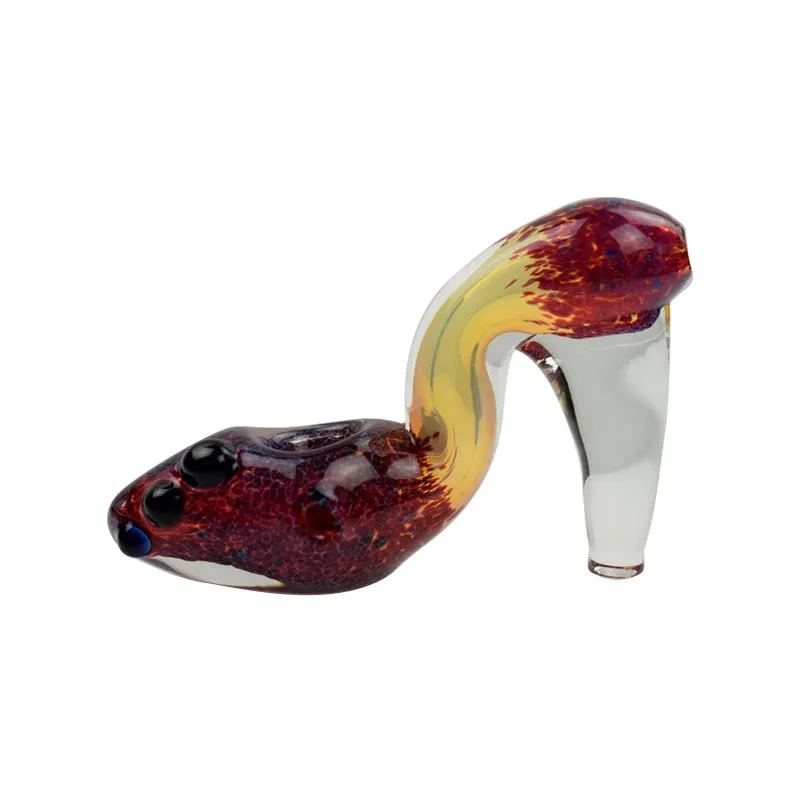 High quality high heel glass hand pipe the best gift for girls