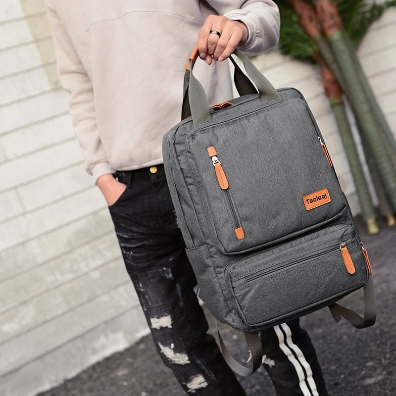 Casual Business Men Computer Backpack Light 15 inch Laptop Bag 2022 Waterproof Oxford cloth Lady Anti-theft Travel Backpack Gray US Mall Lifes