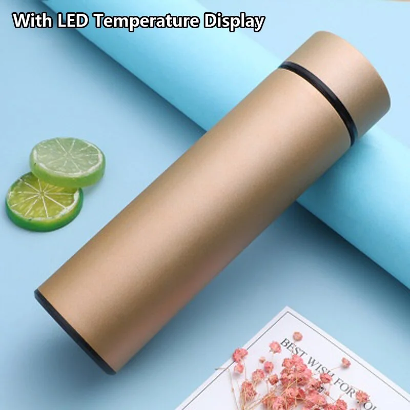 500ML Intelligent Thermos Vacuum Flasks for Tea Water Coffee Thermo Bottle Cup Temperature Display Stainless Steel Thermal Mug