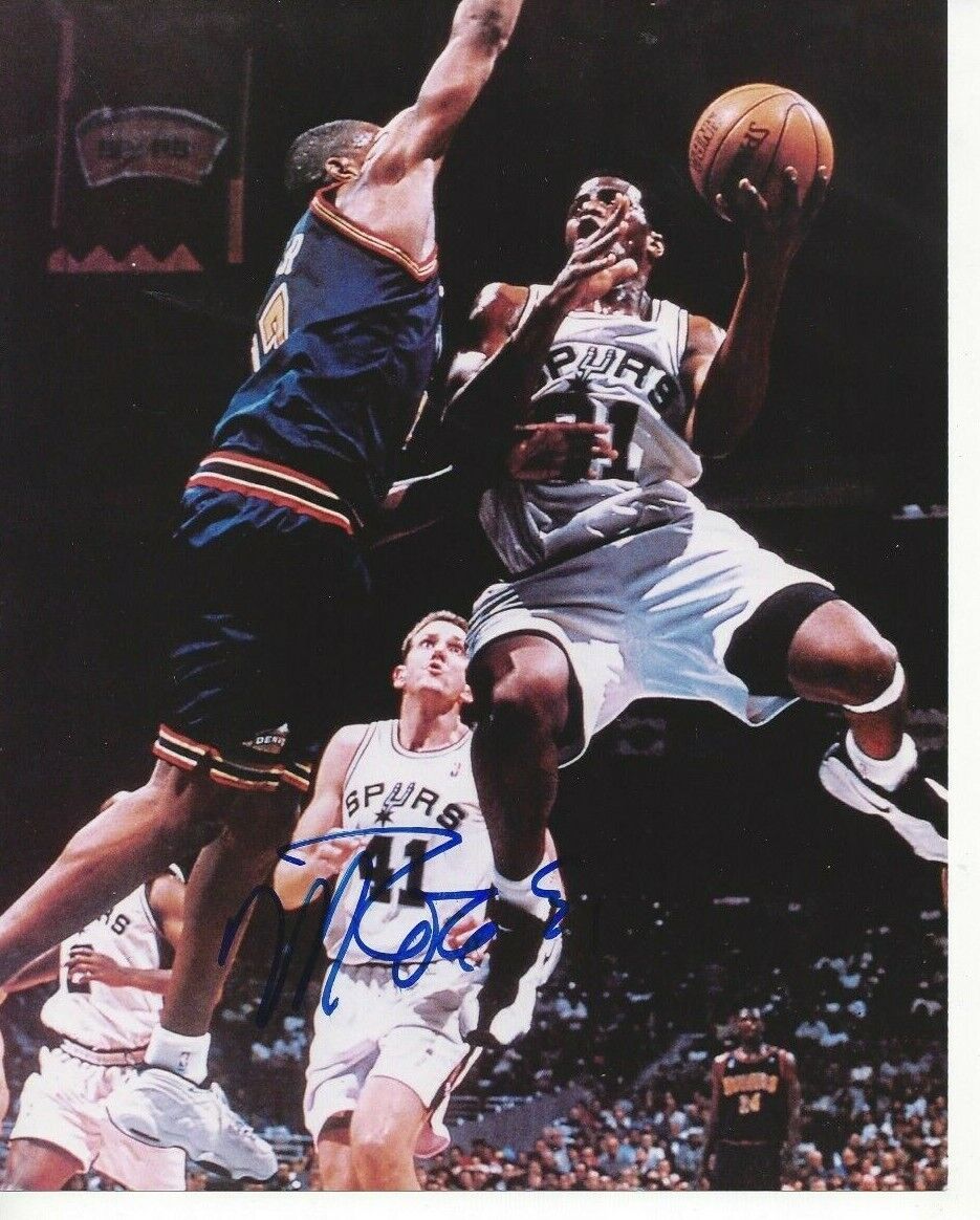 Malik Rose Autographed 8x10 San Antonio SpursRare C241