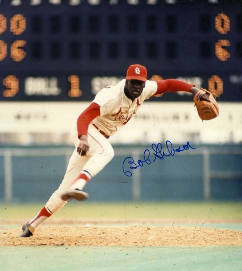 Bob Gibson 8 x10 Autographed Signed Photo Poster painting ( HOF Cardinals ) REPRINT