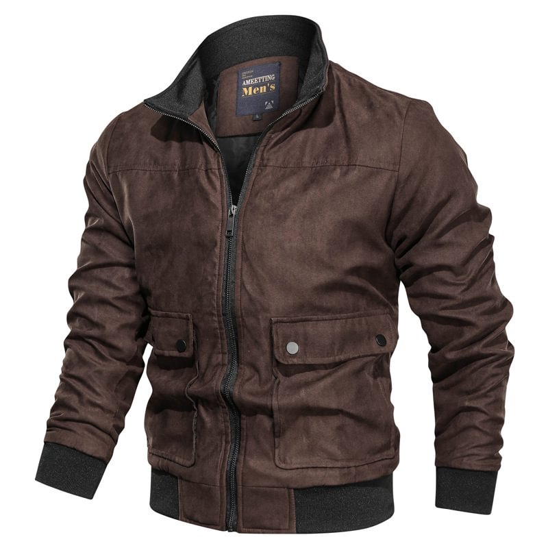 Men's Vintage Suede Motorcycle Style Jacket-Compassnice®