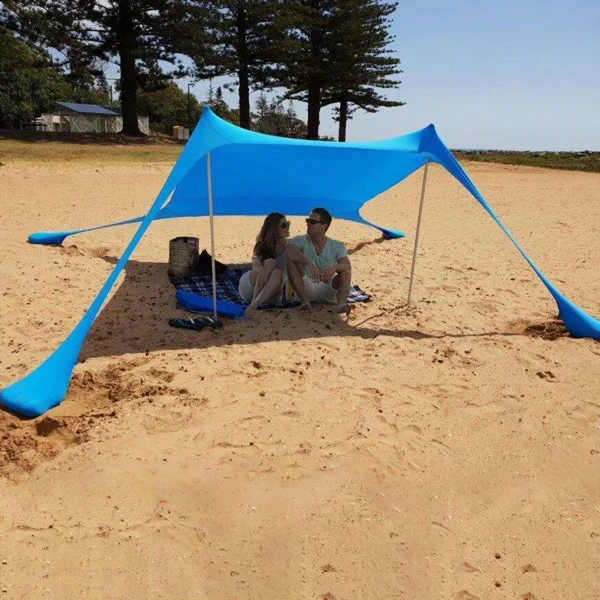 Beach Shade Windproof Design,Sun Shelter UPF50+ Portable Family Tent