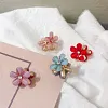 10PCS Colorful Crystal Flower Hair Claws