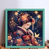 Kimono Woman And Bird-11CT Stamped Cross Stitch 50*50cm/19.69*19.69in