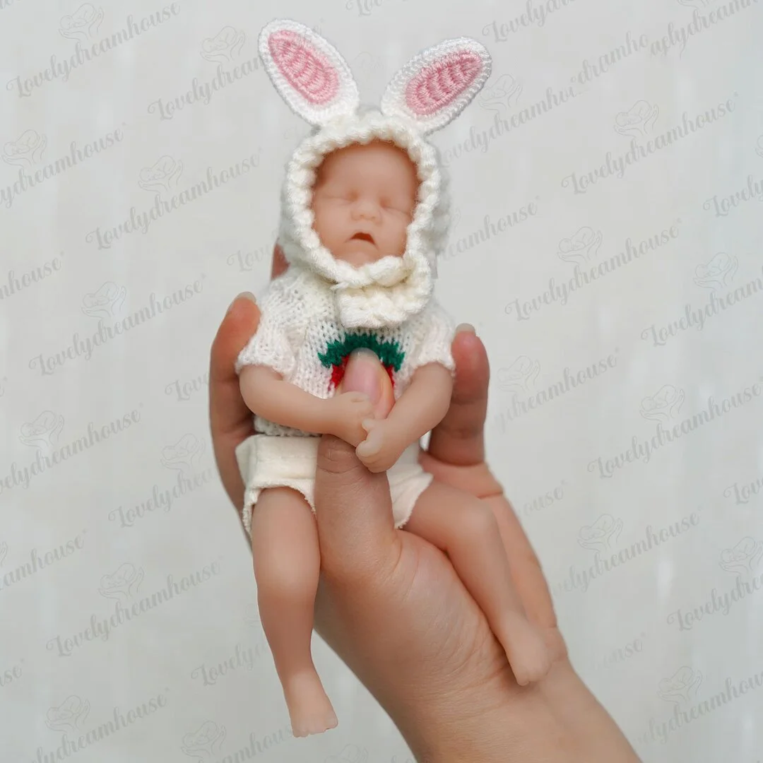 [Mini Silicone Baby] Kincae 6'' Callie Truly Newborn Full Mini Reborn Silicone Baby Doll Real Lifelike by Creativegiftss® -Palm Dolls - [product_tag] RSAJ-Creativegiftss®