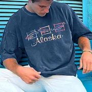 Men's Vintage Alaska T-Shirt Lixishop 