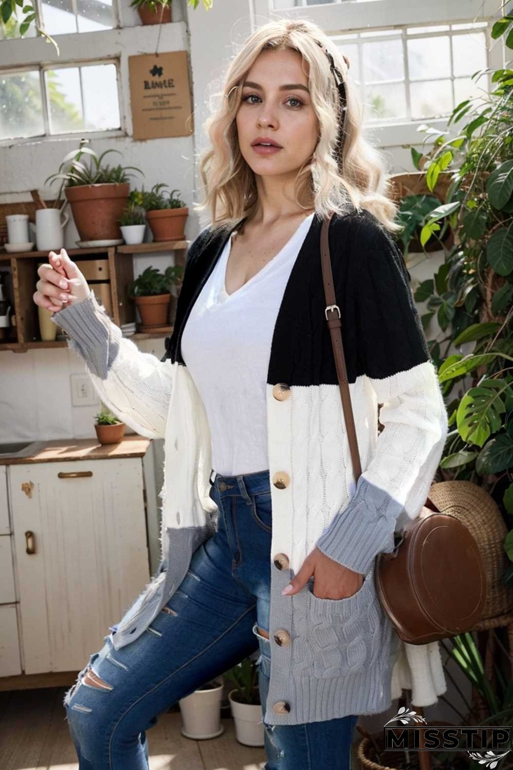 cozy cable knit button front long sleeve cardigan