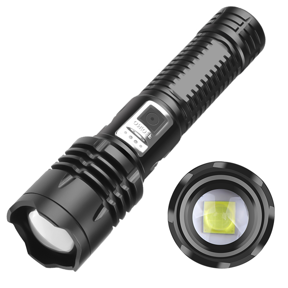 

XHP99 LED Portable Zoom Flashlight with Built-in Battery Camping Torch Lamp, 501 Original