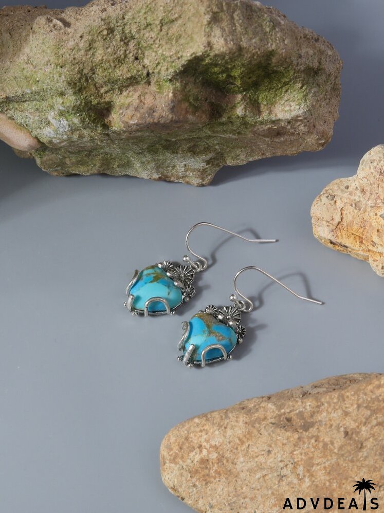 Heart Decor Drop Earrings