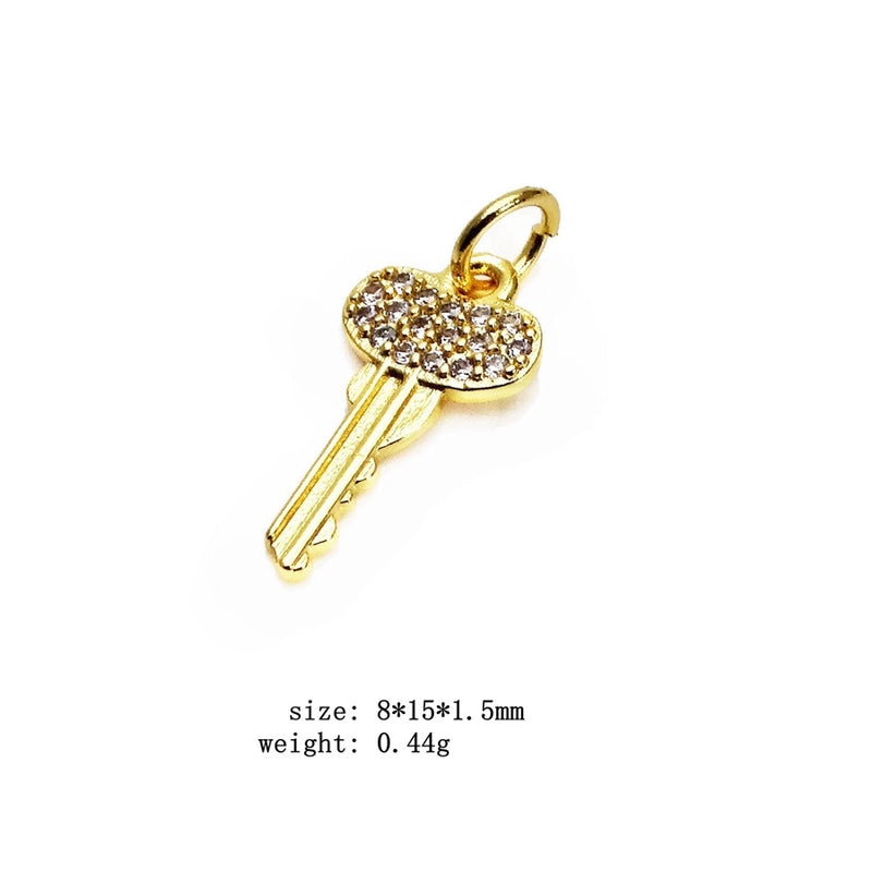 1 Piece Copper Zircon Heart Shape Pendant