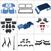 AMK 313mm RC Crawler Body 4 Door Wheelbase Jeep Wrangler JK Rubicon Body for 1/10 Scale RC Body Jeep Shell Hard Body Shell Kit Axial SCX10 90046 90047 RGT EX86100(Blue)