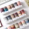 Macaron Plain Color Geometric Paper Tapes 10in1 Set Craft Lover Student Scratchbook Diary Photobook Decorative Stationery