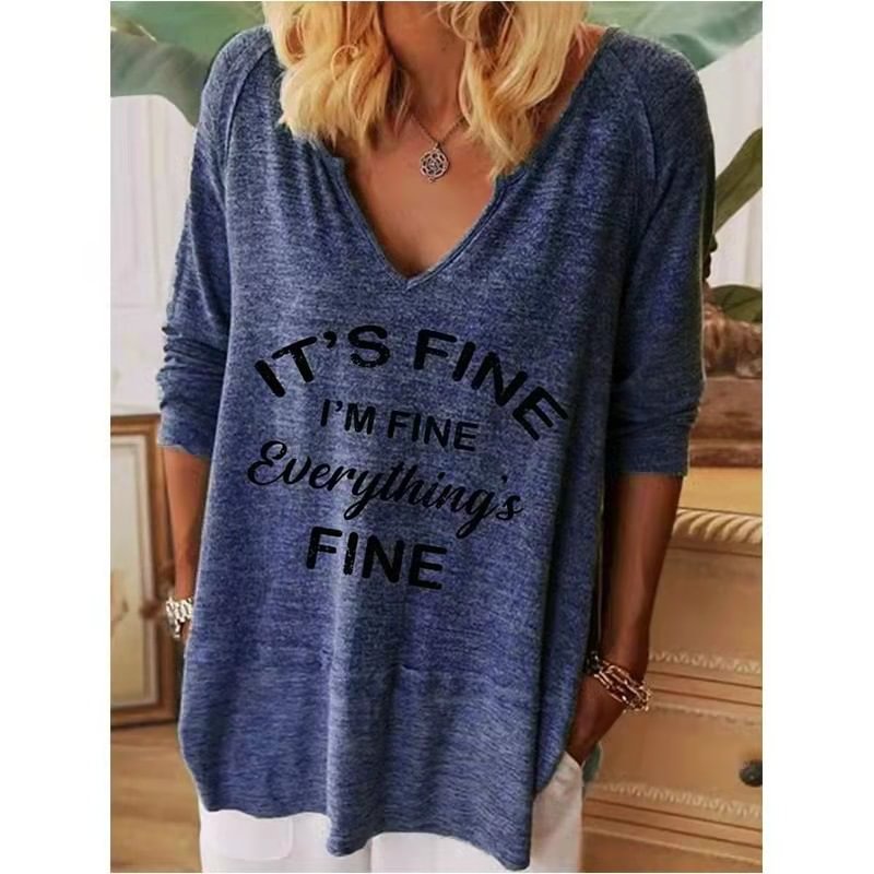 It's Fine I'm Fine Everythings Fine Women's Vintage Funny  T-shirt