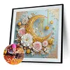 Fleur croissant de lune - peinture diamant de forme sp&eacute;ciale - 30*30cm
