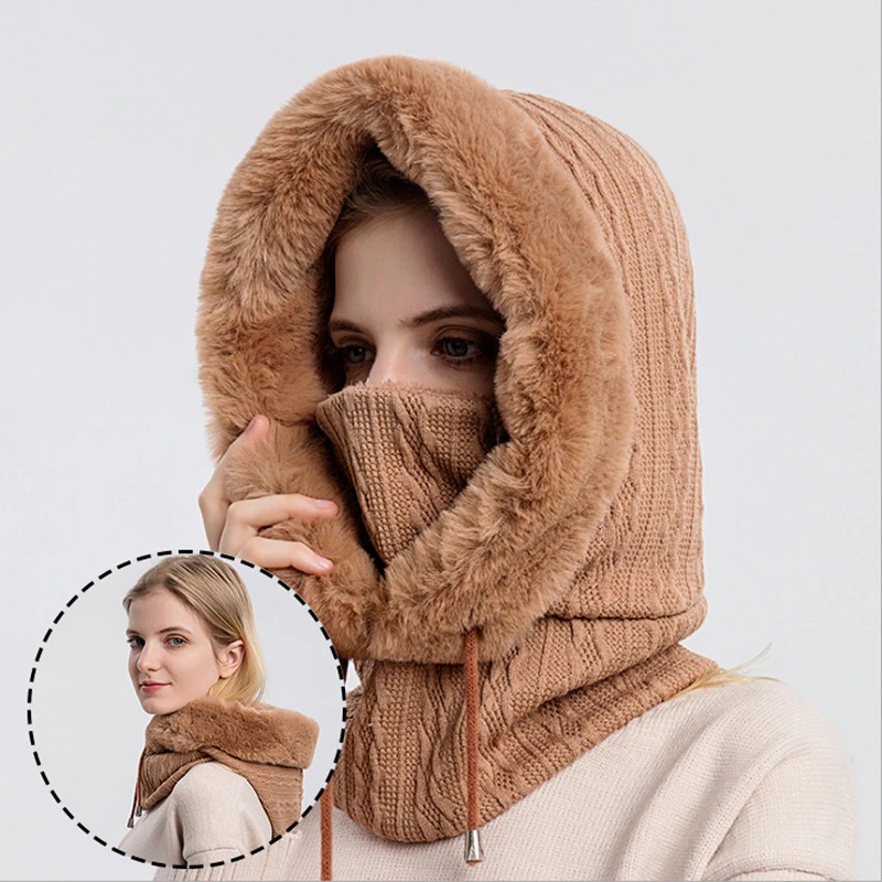 Winter Knit Set Unisex Warm Wind-proof Cap