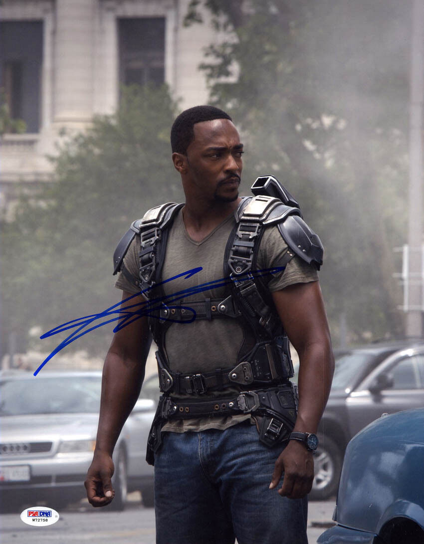 Anthony Mackie SIGNED 11x14 Photo Poster painting Falcon Captain America PSA/DNA AUTOGRAPHED