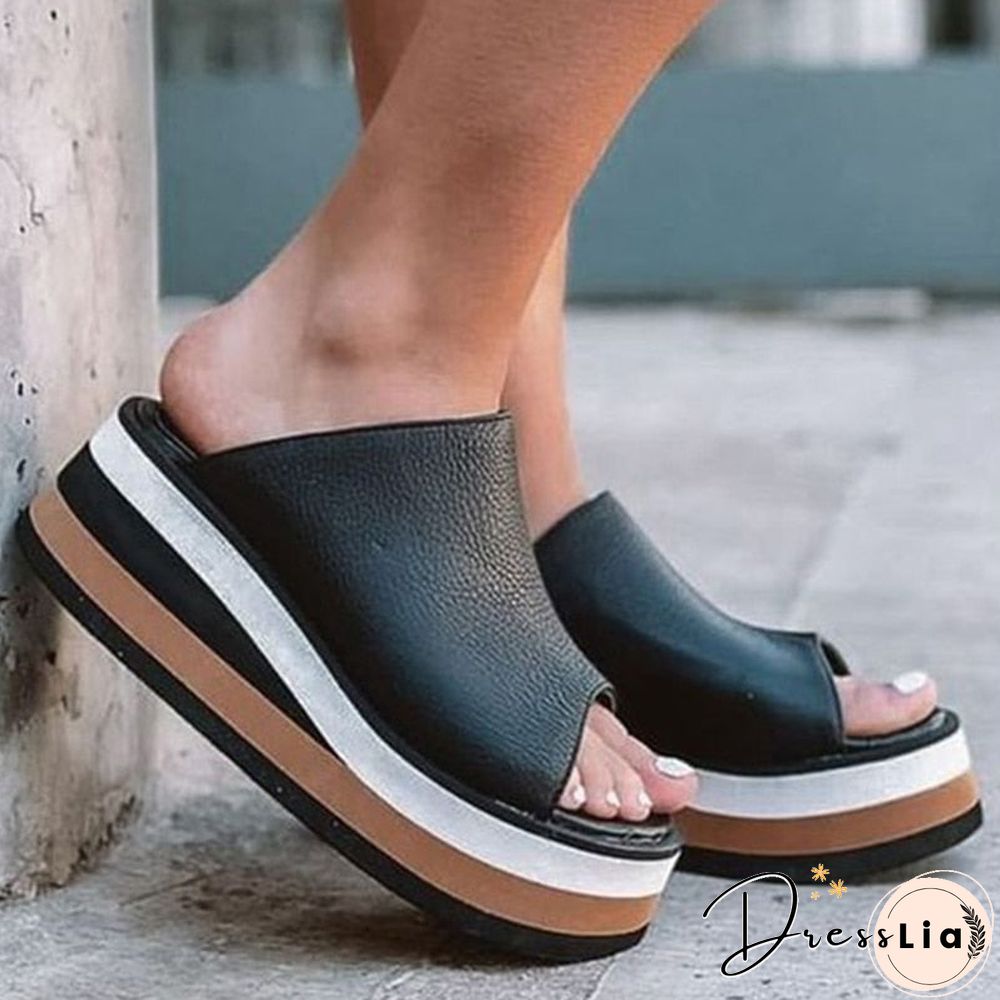 Women Sandals Peep Toe Platform Sandals For Summer Shoes Women Wedges Chaussure Femme Platform Heels Slippers Summer Footwear