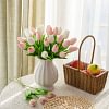 Single Head Mini Tulip PU Texture Artificial Flower 