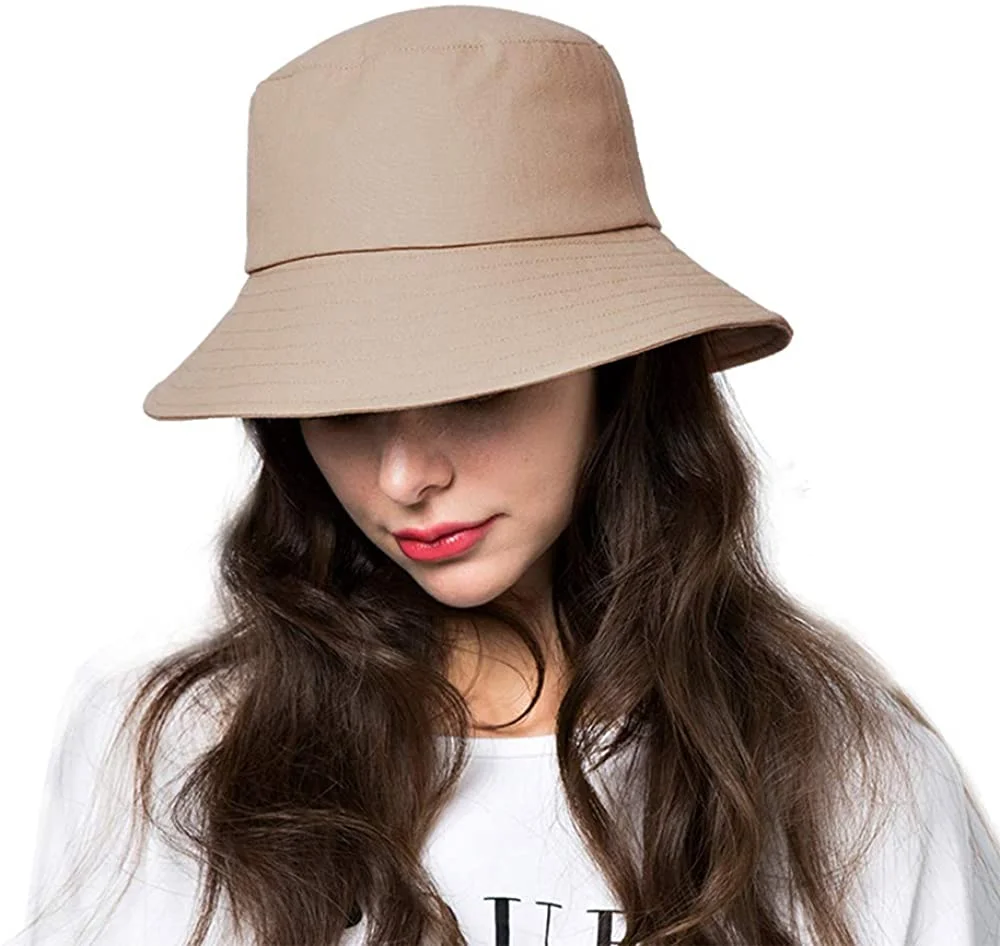 Sun Hat Women Floppy Cotton Hats Wide Brim Summer Beach Fisherman's Caps