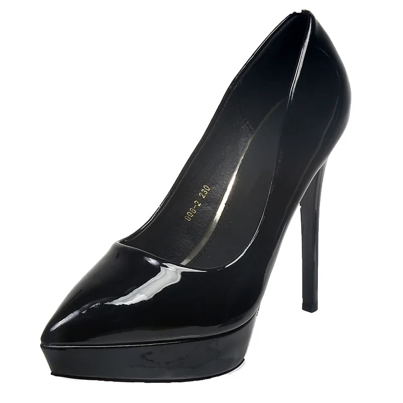 Breakj Breakj Luxury High Heels Women's Fine Heel Pointed Women's Shoes Sexy 12CM Single Shoes Black White Red Shoes Are Not Tired