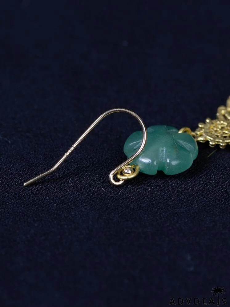 Flower Decor Drop Earrings