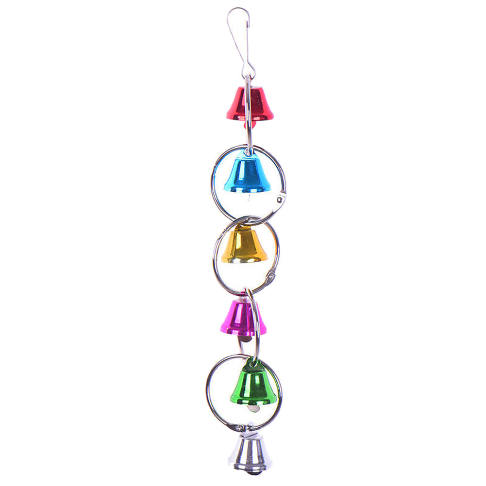 

Pet Bird Ring Bell Parrot Toys Hanging Squirrel Parakeet Cage Toys, 501 Original