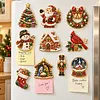 10PCS DIY Pearl Diamond Painting Christmas Fridge Magnets, Sparkling Rhinestone Refrigerator Magnet Craft Kit for Home Decor & Gifts