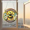 4Pcs Diamond Painting Insects and Flowers Window Pendants Suncatcher Hanging Kits for Home Porch Farmhouse