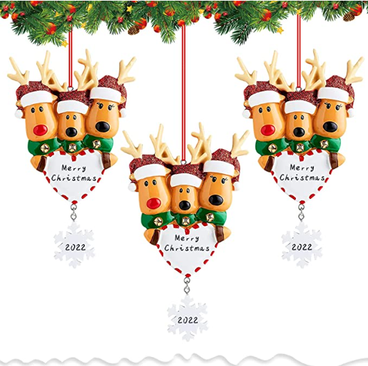 Christmas Tree Pendant Decorations, Christmas Elk Decorations, Christmas Tree Decorations DIY Names, Elk Resin Christmas Decorations