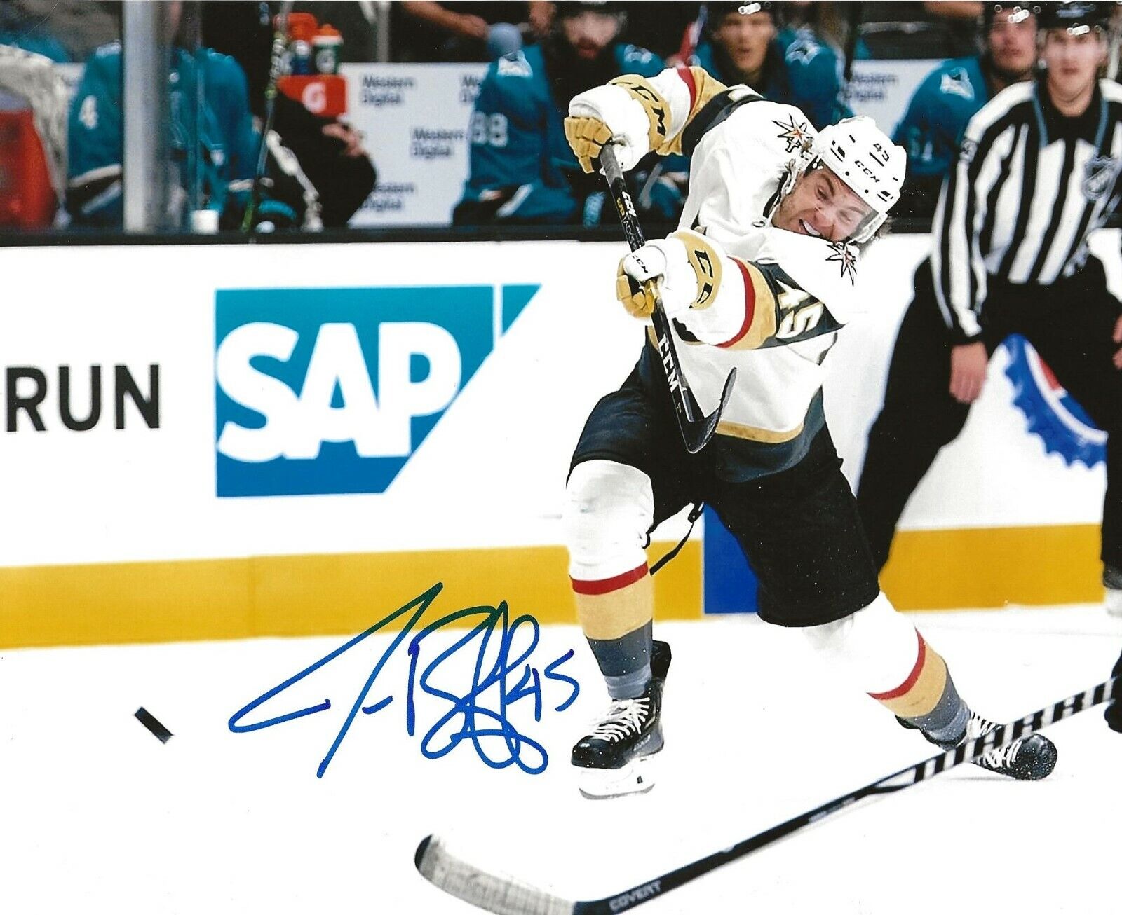 Jake Bischoff signed Las Vegas Golden Knights 8x10 Photo Poster painting autographed 4