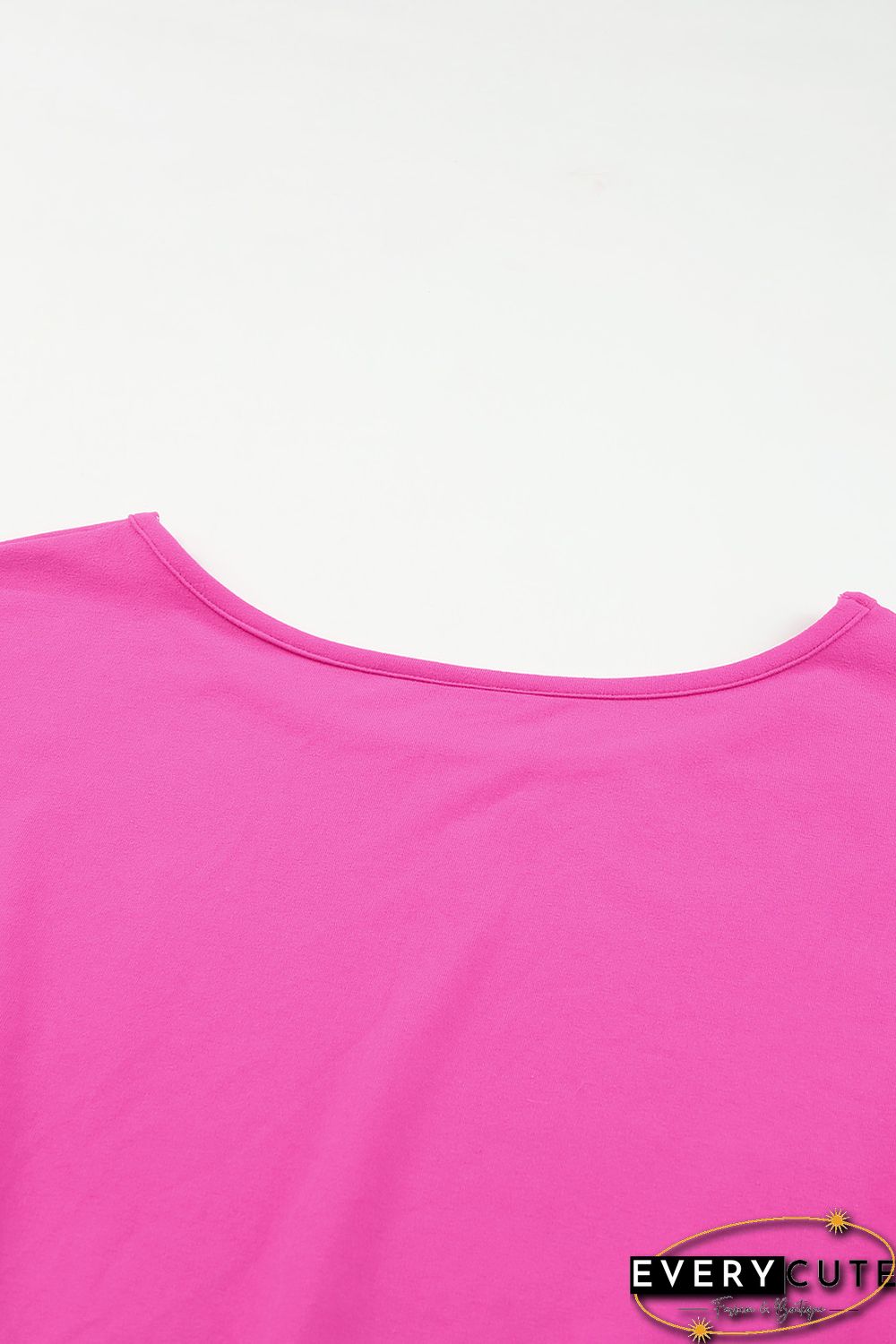 Rose Dotted Contrast Casual Pocket T Shirt Dress