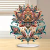 (US Local)5D DIY Special Shape Diamond Painting Desk Ornament Gorgeous Flower Decor Kit
