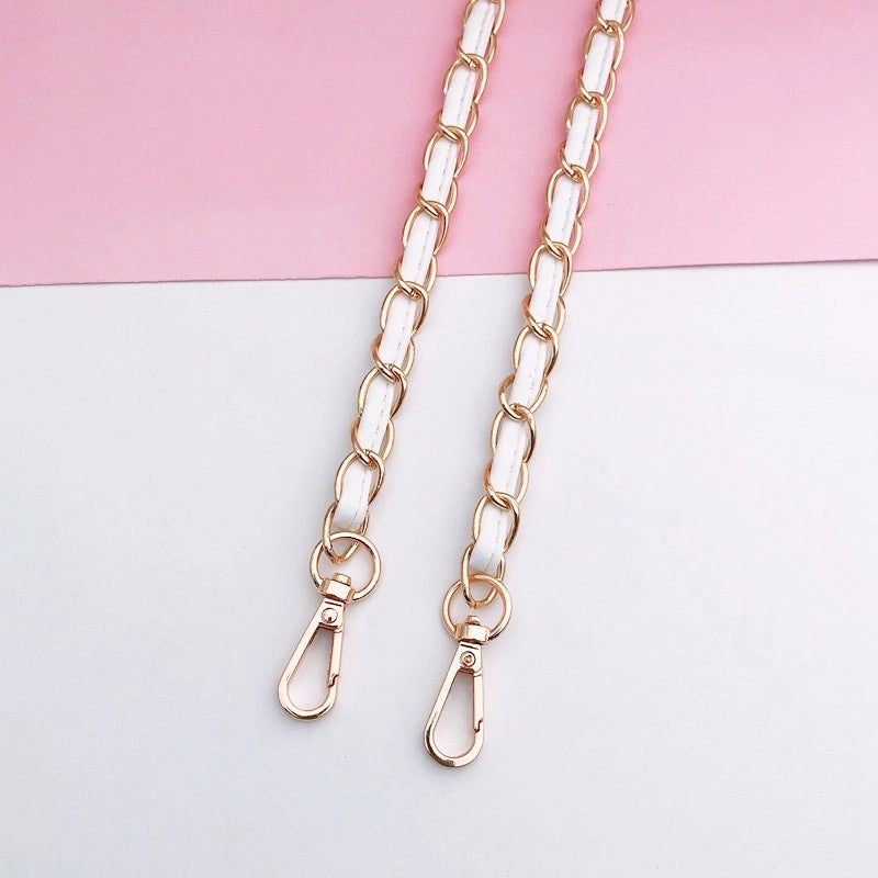 Metal Bags Chain Girls Slung Over One Shoulder Phone Cover Lanyard Lanyard Lobster Buckle 110cm Gold Iron Chain Shoulder Strap
