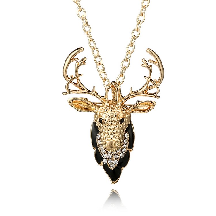 Christmas series elk-shaped necklace