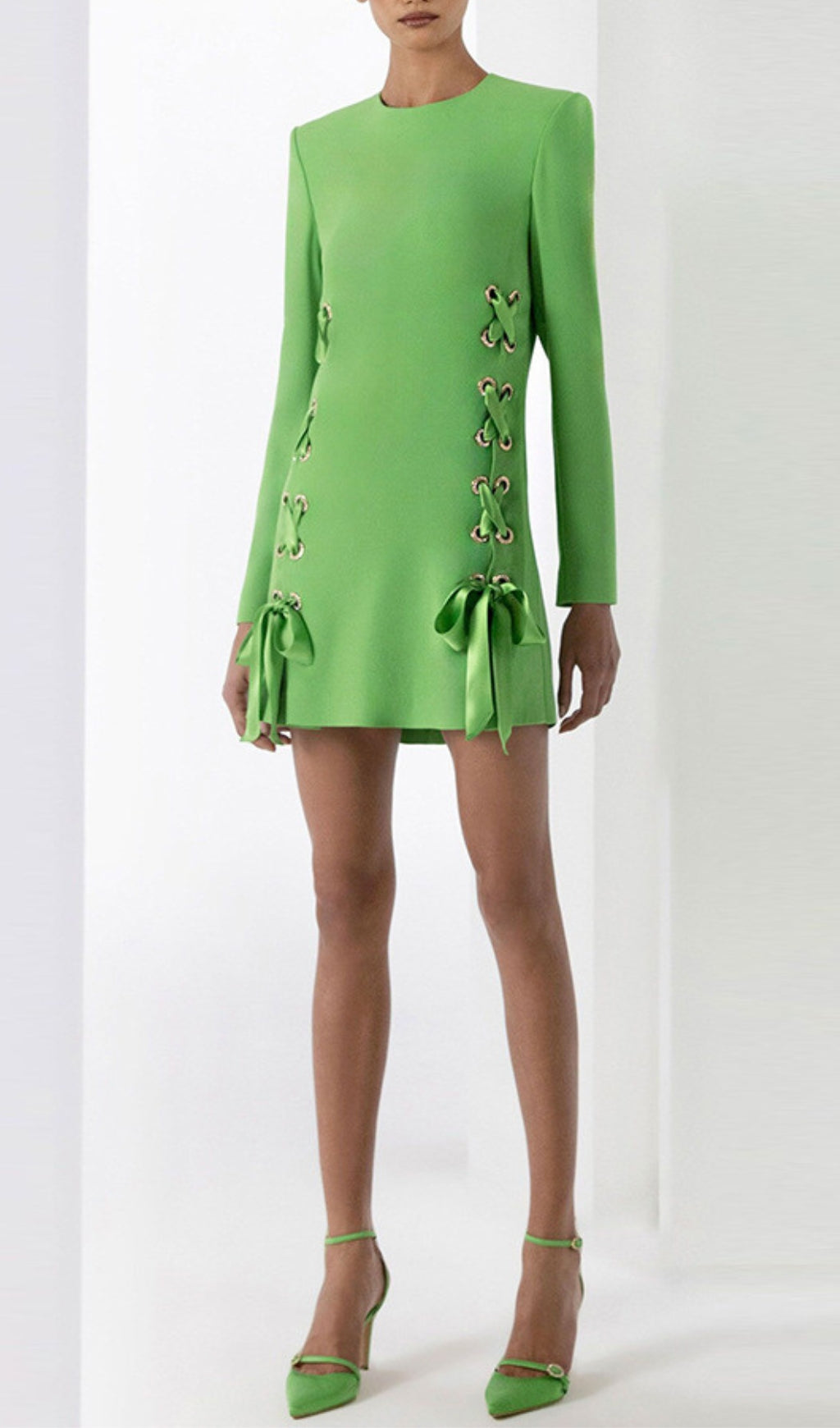 Aeron Contemporary Cross-Tie Mini Dress