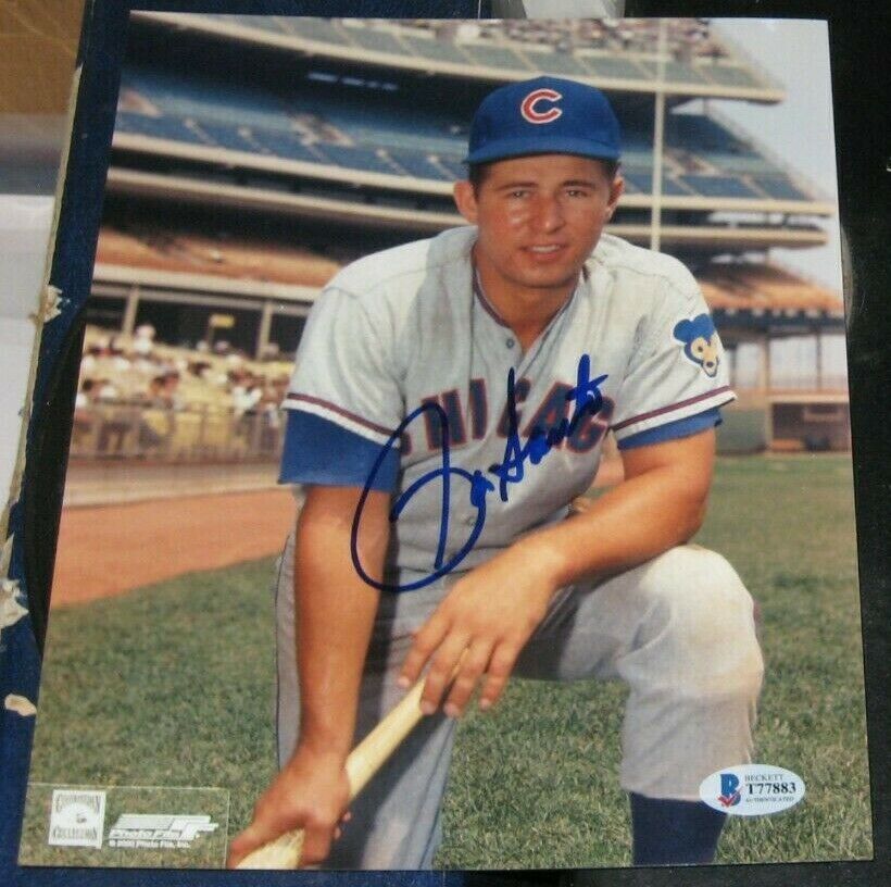 Ron Santo Chicago Cubs SIGNED AUTOGRAPHED Photo Poster painting FILE 8x10 Baseball MLB HOF BAS