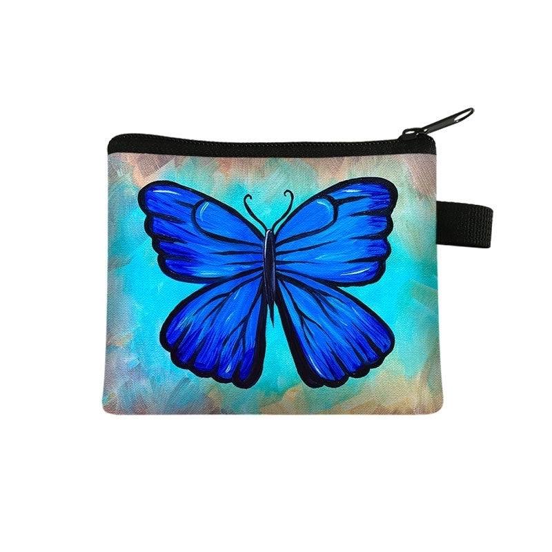 Women’s Butterfly Polyester Zipper Coin Purses
