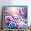 Flower Waterfall-11CT Stamped Cross Stitch 50*50cm/19.69*19.69in