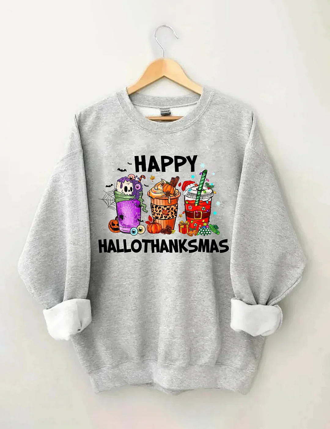 Happy Hallothanksmas Coffee Sweatshirt