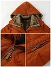 Women's Outdoor Hiking Windproof Parka Faux Fur Lined Coat