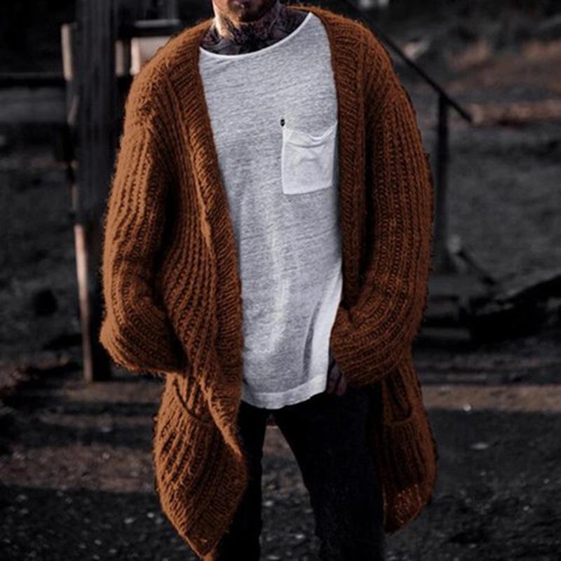 Men's Thick Needle Cardigan Sweater Coat 87480700X