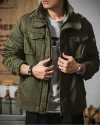 CRUSH ON RETRO - MENS M-65 JACKET LOOSE ARMBANDS DOUBLE COLLAR MILITARY TACTICAL STYLE CLASSIC MALE OUTFITS