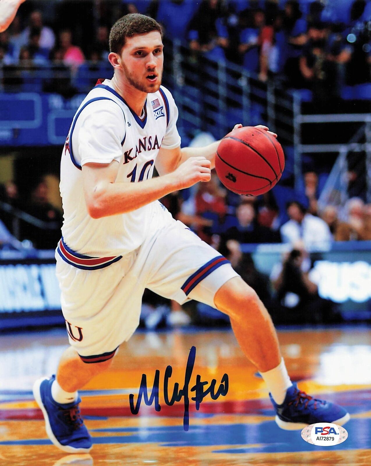 Sviatoslav Svi Mykhailiuk signed 8x10 Photo Poster painting PSA/DNA Autographed Kansas Jayhawks