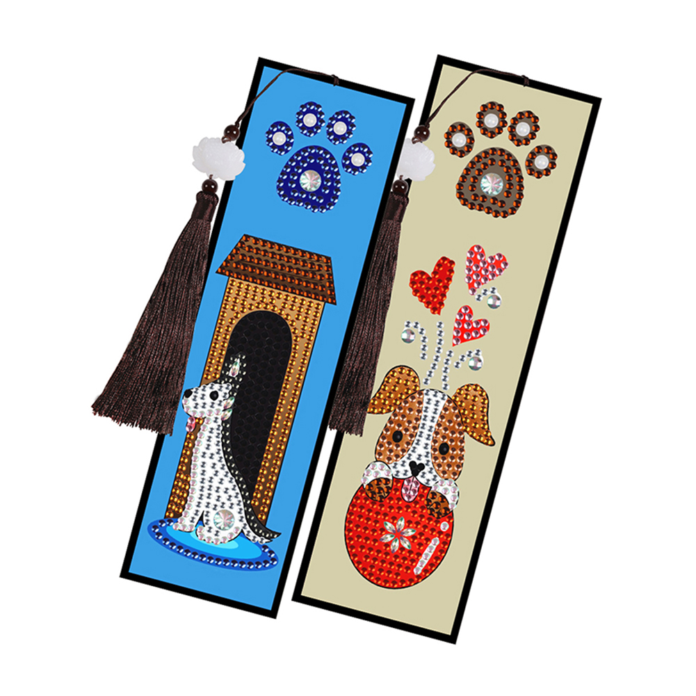 

2pcs Dog - 5D DIY Craft Bookmark, 501 Original