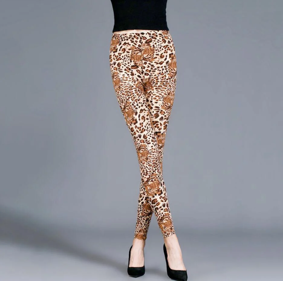CUHAKCI Leopard Printing Fitness Leggin Fashion Sexy Legging High Waist Push Up Pants S-XXL Size Trousers Woman Leggings