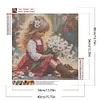 Diamond Painting-DIY Full Round Drill Farm Girl(40*40 CM)
