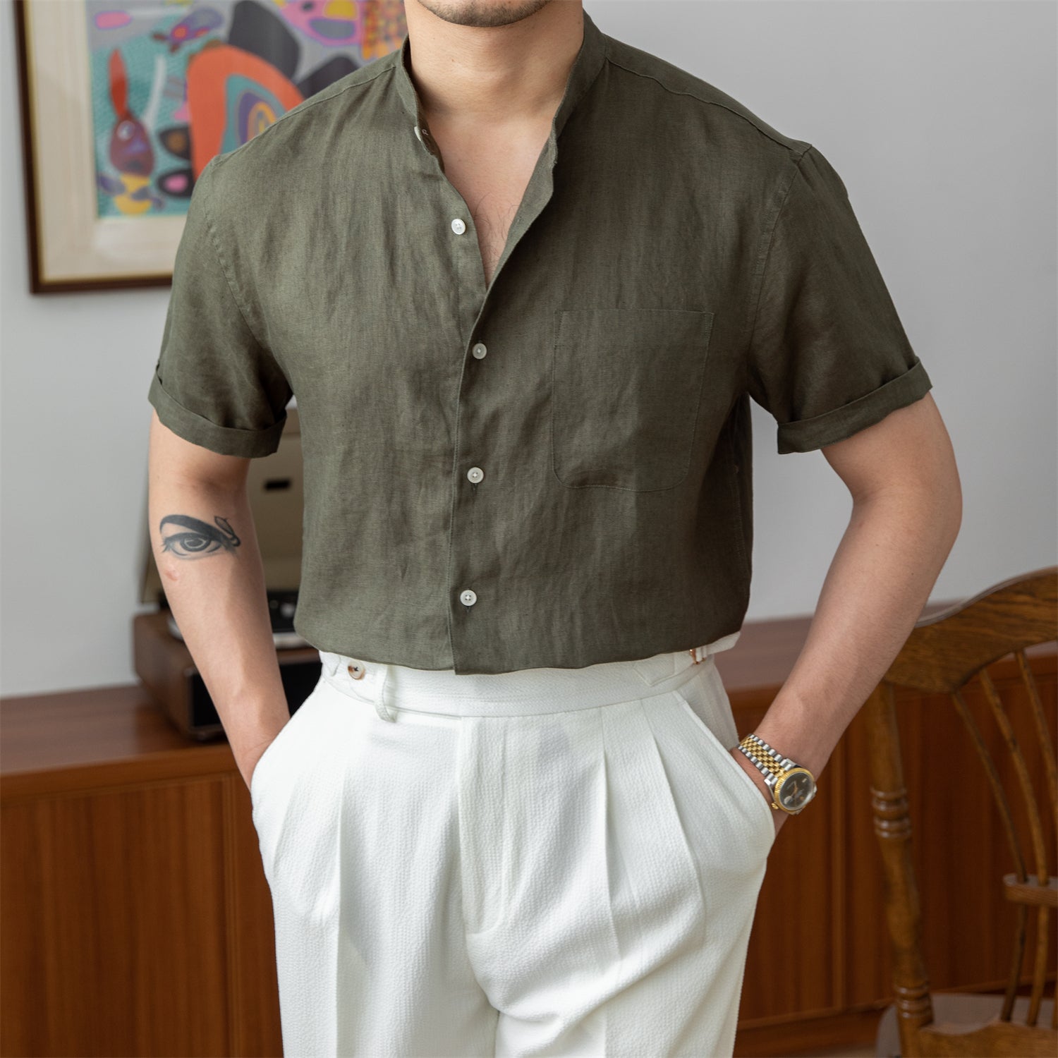 DANRRIO Pure Linen Shirt DANRRIO.COM DANRRIO