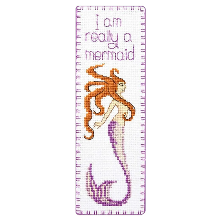 11CT Stamped Double-Sided Goblin Bookmark Making Kit 18x6cm for Reading Day Gift