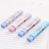 20PCS Classic Rainbow Floral Rectangle Erasers for Kids Student Office Exam Stationery Gift